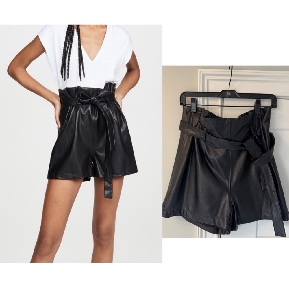 Amanda Uprichard High Waist Black Shorts - M